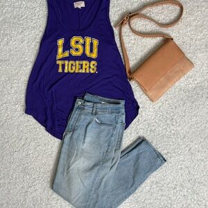 Stadium Chic Women’s Purple & Gold LSU Tank Top Shirt (size S) *TOP ONLY*